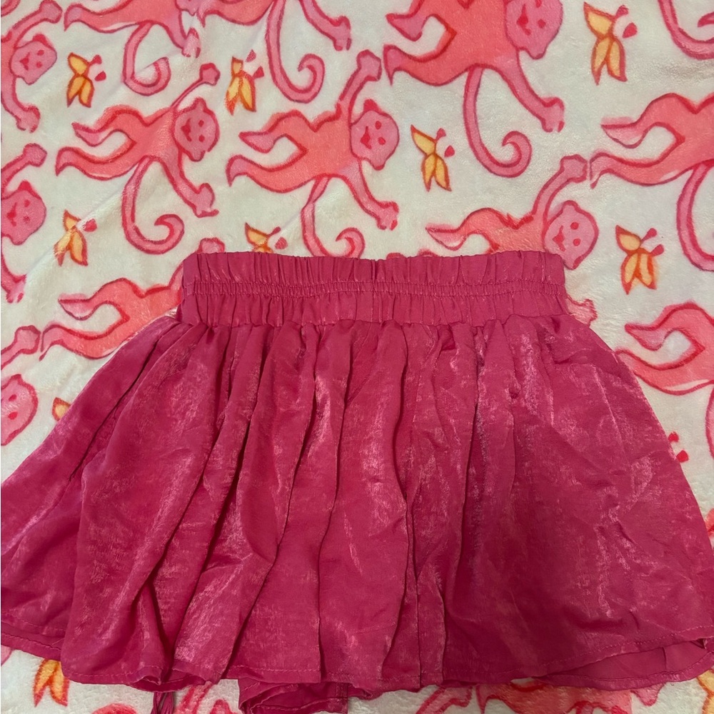 Glam Pink High Waist Skirt - Picture 2 of 3